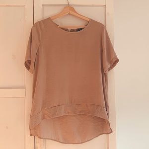 Harlowe & Graham taupe blouse